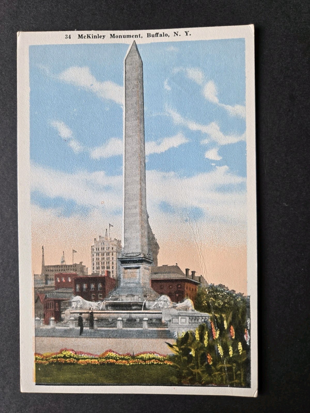 McKinley Monument Buffalo New York Linen Postcard c.1910-1920s