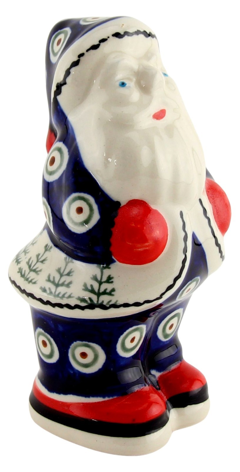 Polish Pottery Santa Claus Statue - Zaklady Ceramiczne Boleslawiec