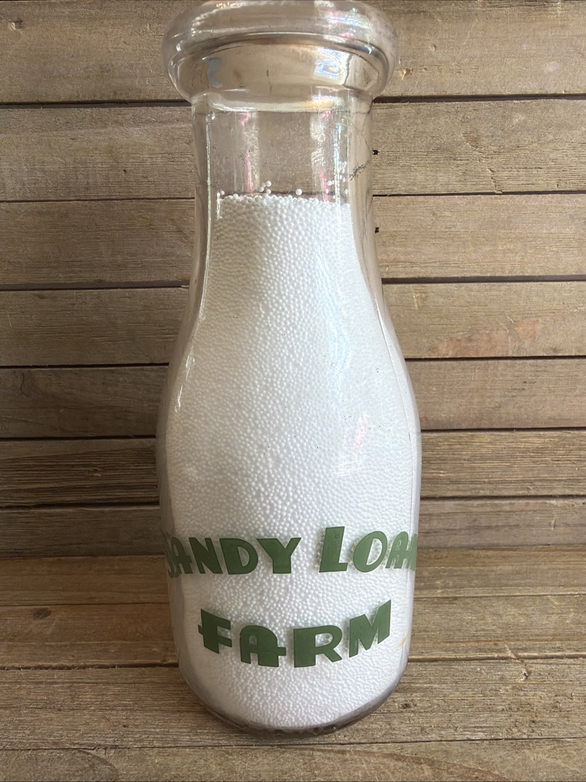 Vintage Sandy Loam Farm Milk Bottle Rare West Palm Beach Florida South Glass
