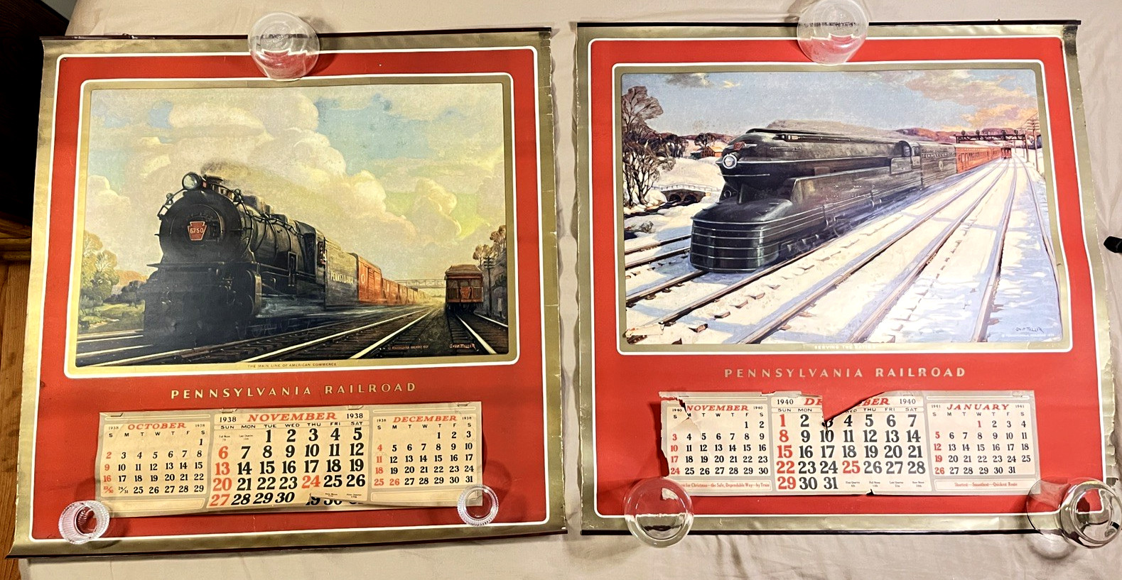 1938 PA Railroad The Main Line of American Commerce & 1940 Serving The Nation