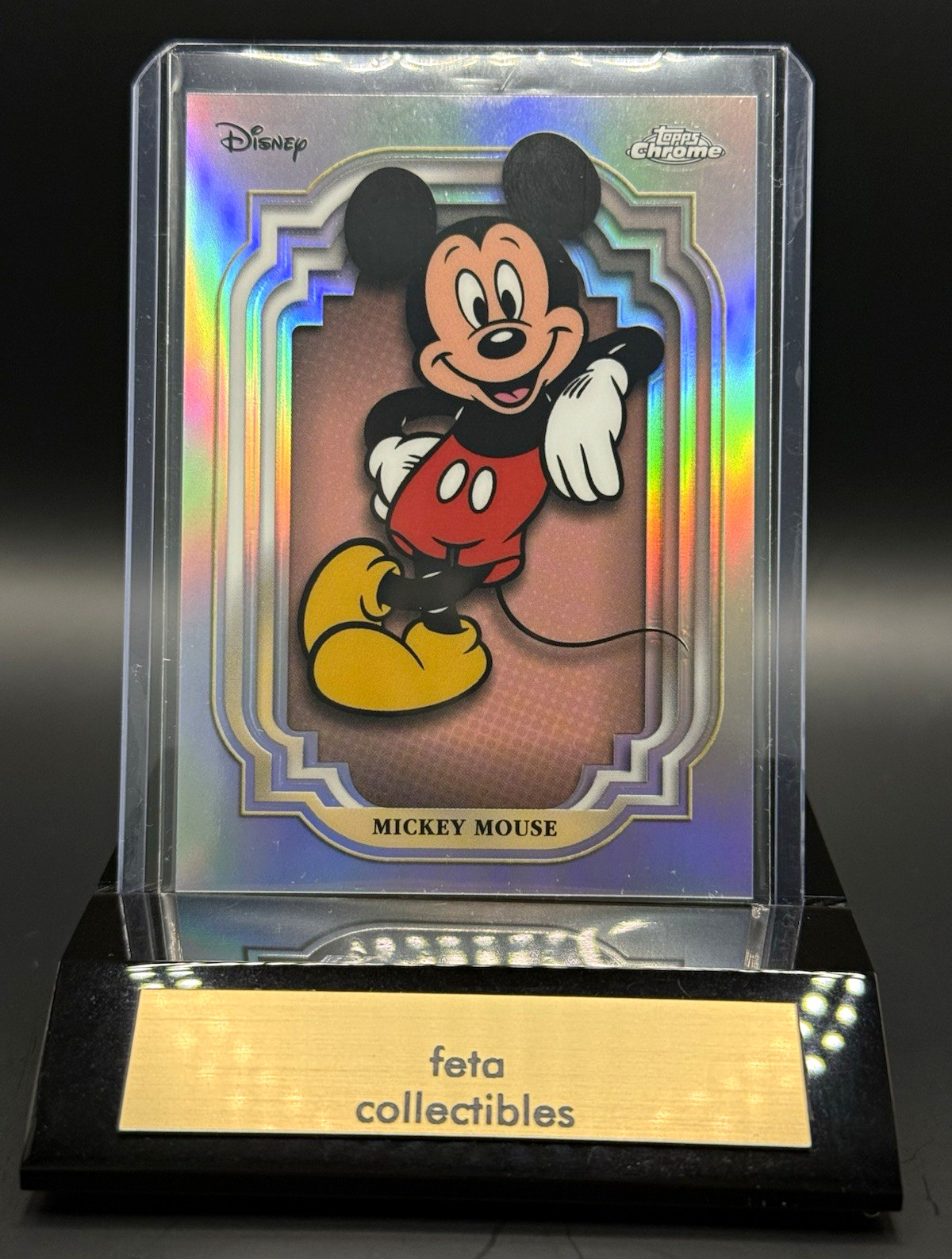 2024 Topps Chrome Disney Mickey Mouse #1 Refractor Card