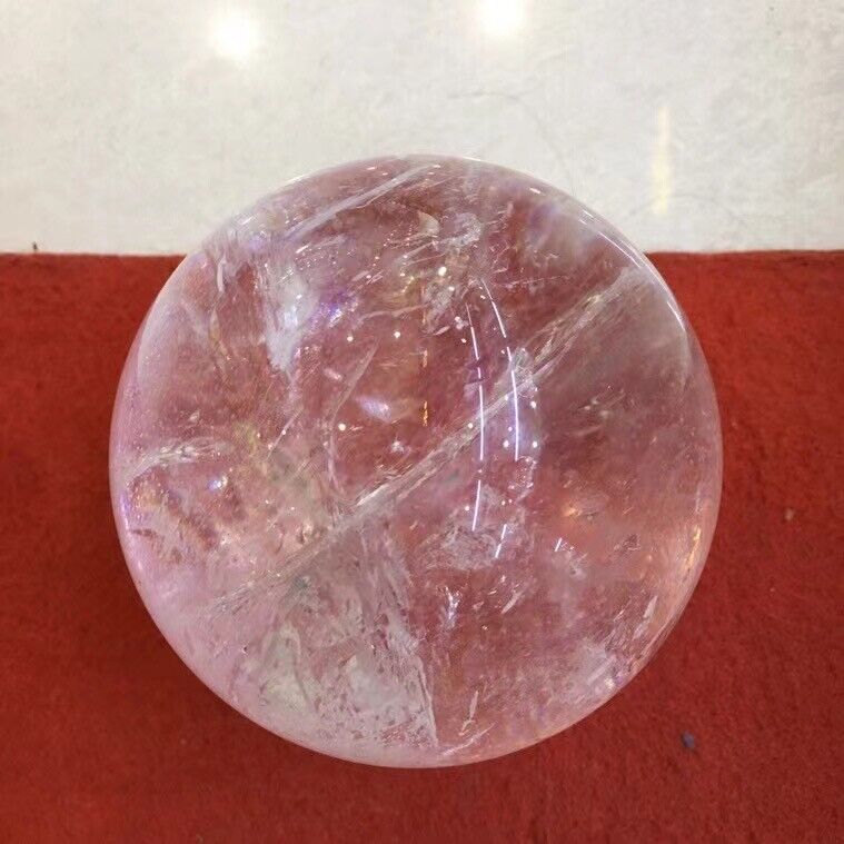 102mm Natural Clear Crystal Ball Sphere Quartz Crystal Mineral Reike 3.4 LB