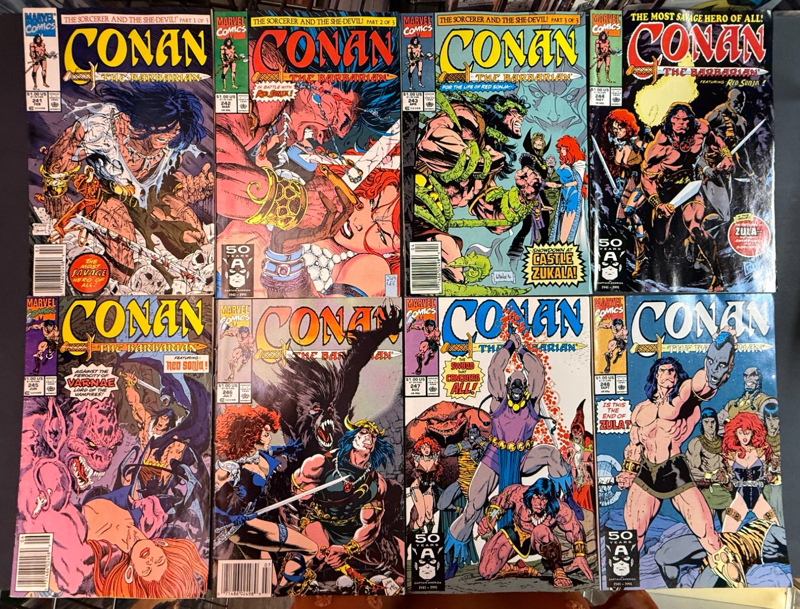 Conan the Barbarian (1970) Lot of 20 #241-260 Marvel Comics VG-VF