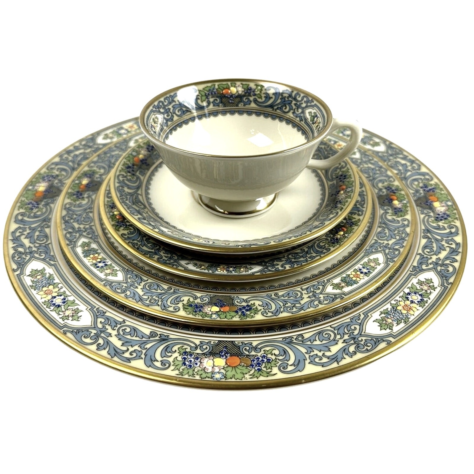 LENOX 'Autumn' Gold Stamp 5-Piece Place Setting Excellent and Exquisite