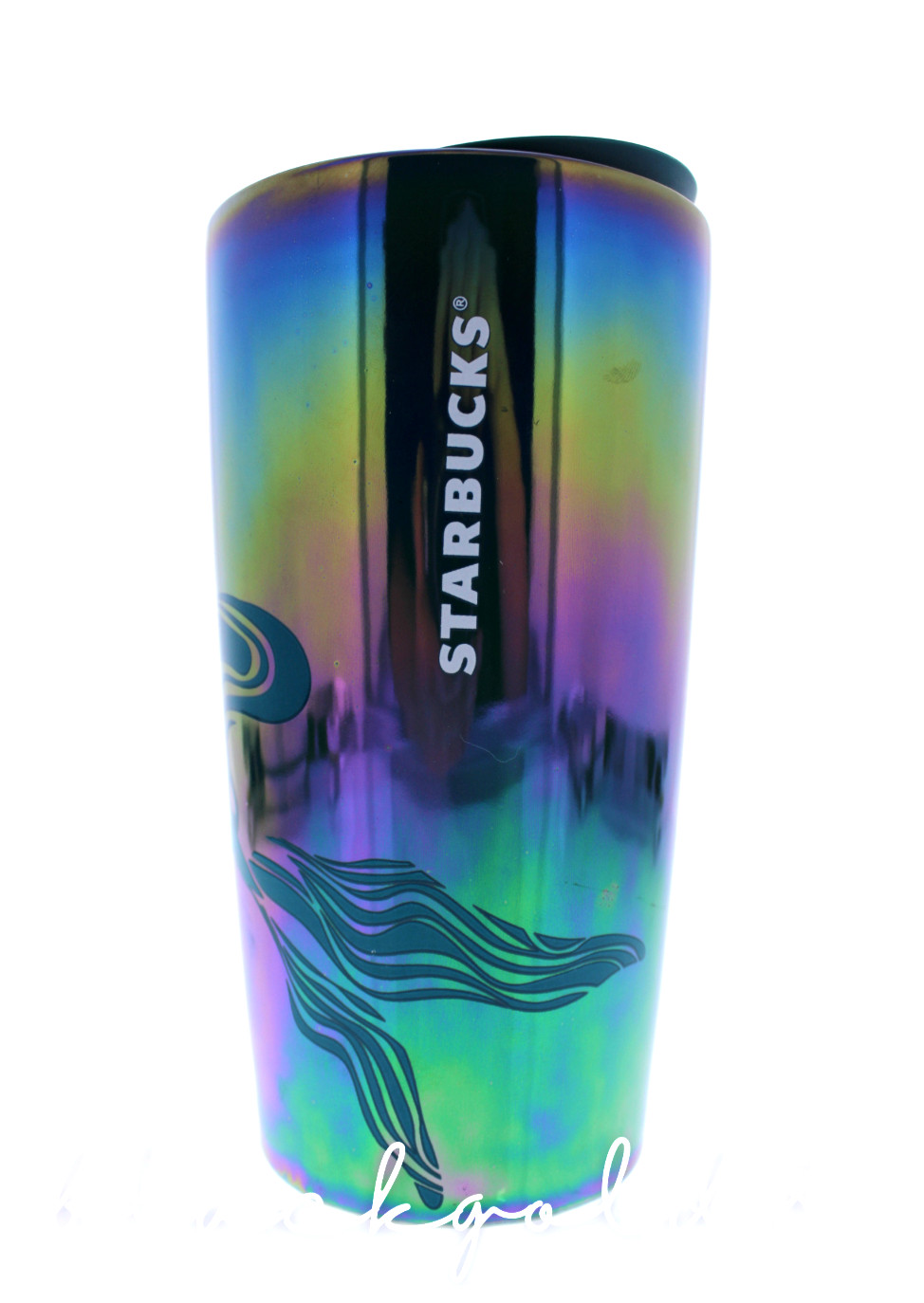 Starbucks 2023 Teal Blue Iridescent Siren Mermaid Ceramic Tumbler - 12oz