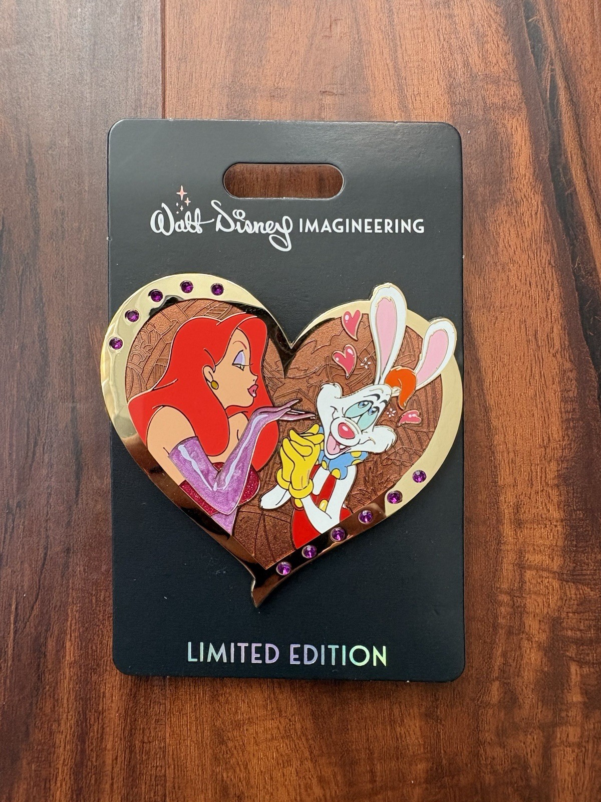 “Jessica and Roger Rabbit” WDI MOG Valentine’s Gem Hearts pin series LE 300 2025