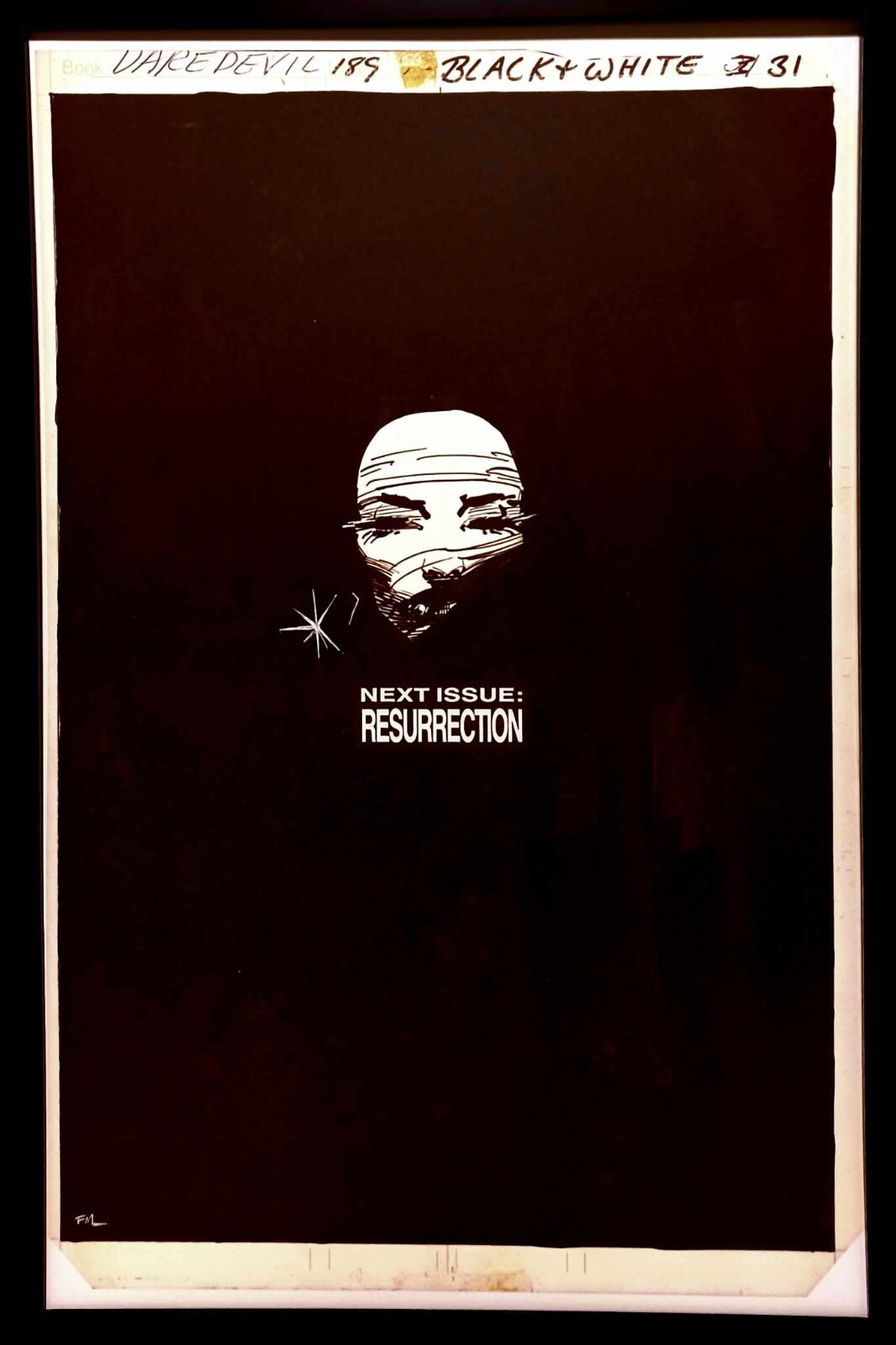 Daredevil #189 pg 23 Elektra Frank Miller 11x17 FRAMED Original Art Poster Print