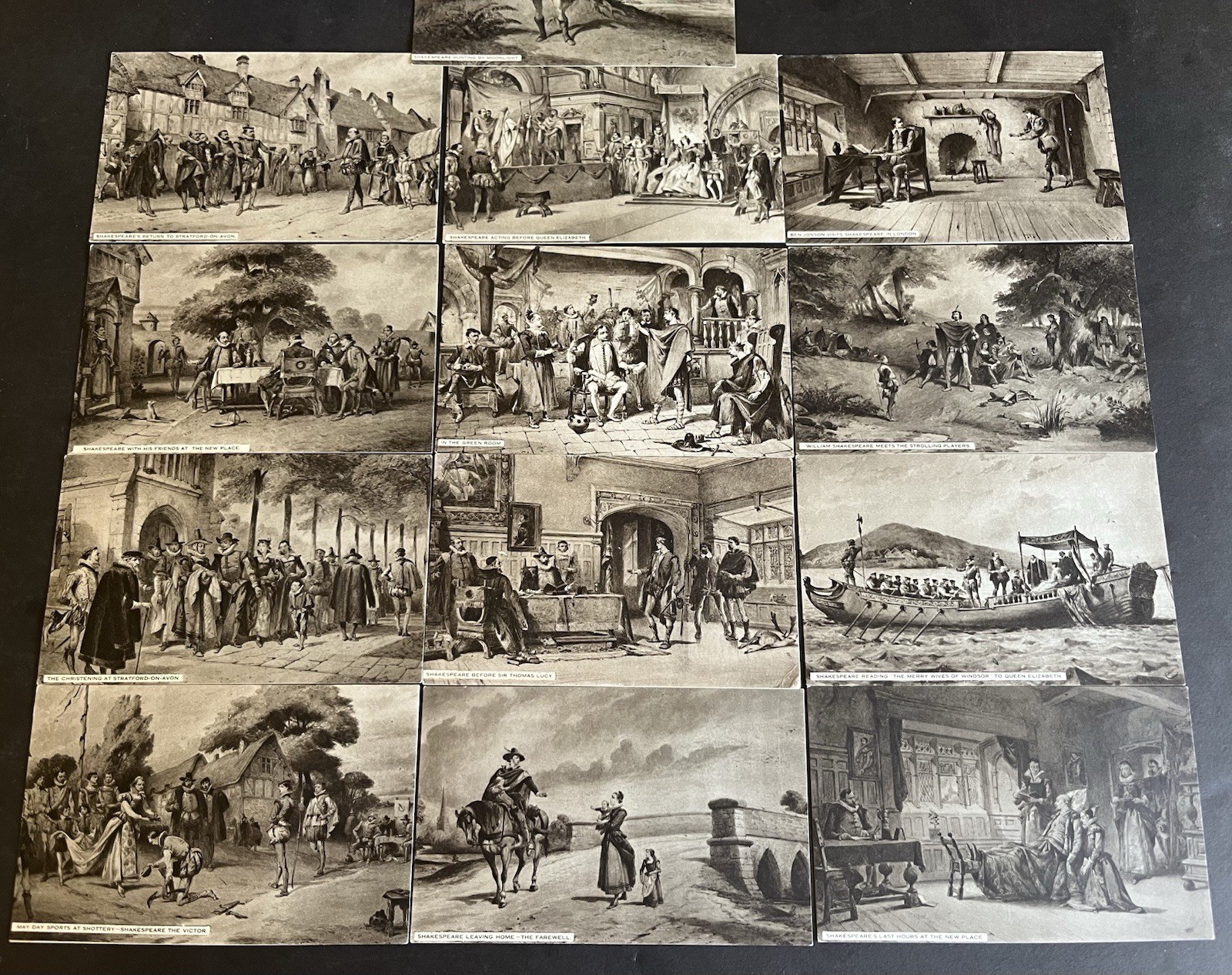 Tuck’s Postcards Shakespeare Collection Lot of 13 Unposted England