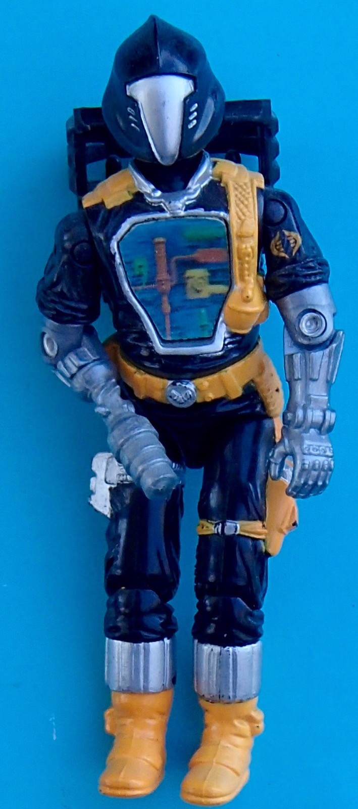 1986 GI JOE B.A.T.S. Replacement  CHEST PIECE plate sticker COBRA bat figure
