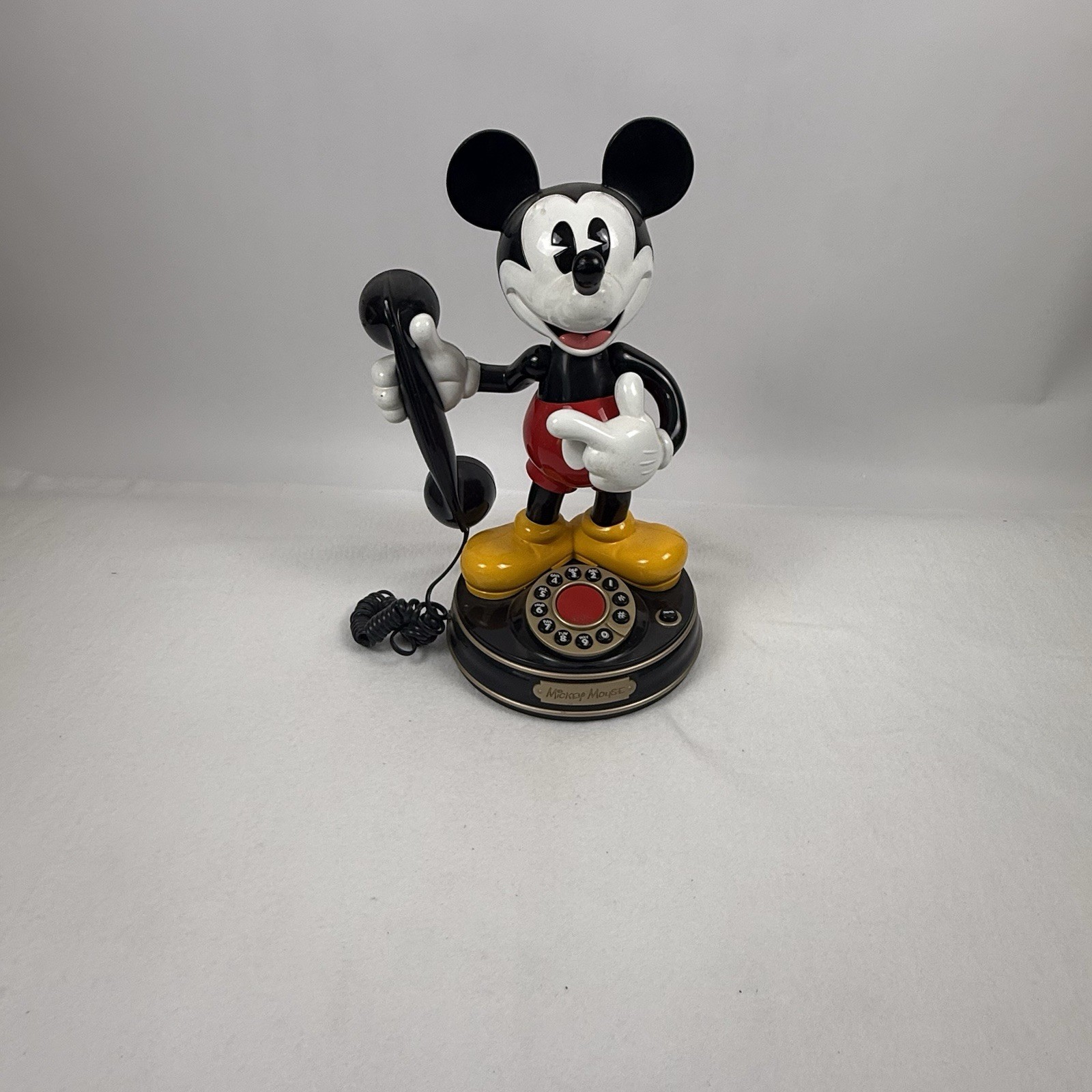 Vintage 1997 Disney Mickey Mouse Animated Telephone Telemania Collectible