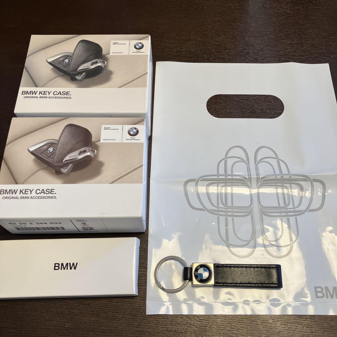 BMW Genuine Leather Key Case Black 2 Pieces 100Th Anniversary Key Ring