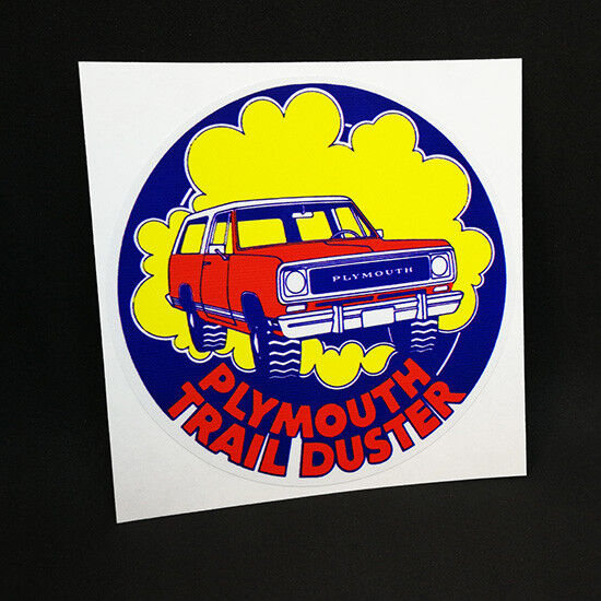 Plymouth Trail Duster Vintage Style DECAL, Vinyl STICKER, car racing, hot rod