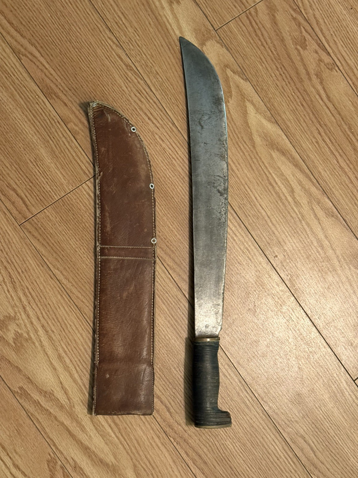 Legitimus Collins Co. Made In USA No.127 Machete  Leather Handle LL Bean sheath