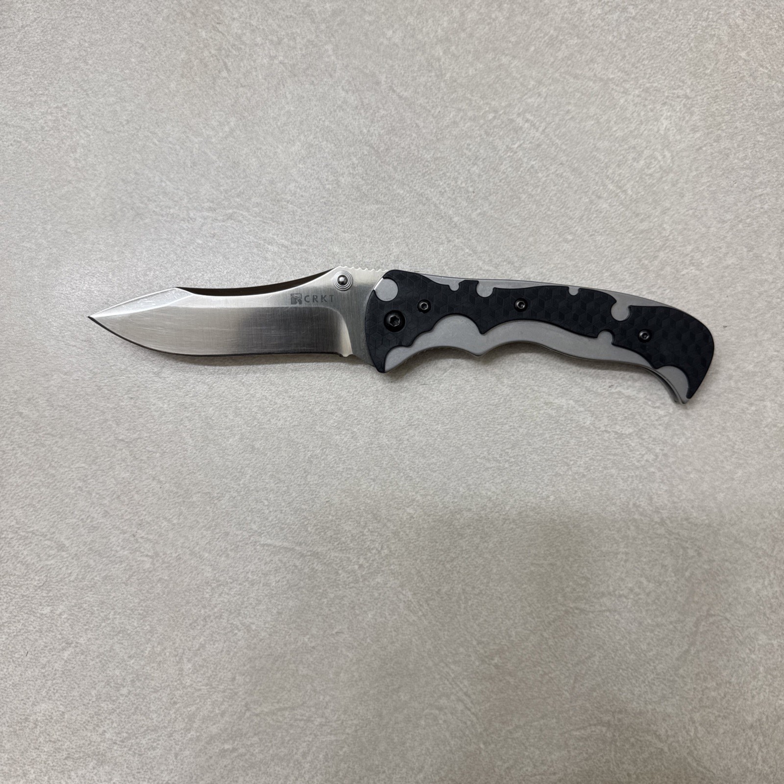 Rare Discontinued CRKT CR-1090 My Tighe Pocketknife SS Drop Point Frame Lock EDC