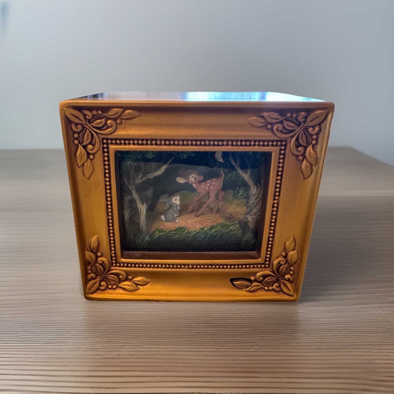 Very Rare Disney Bambi and Thumper with Butterfly Gallery Light Box By Olszewski