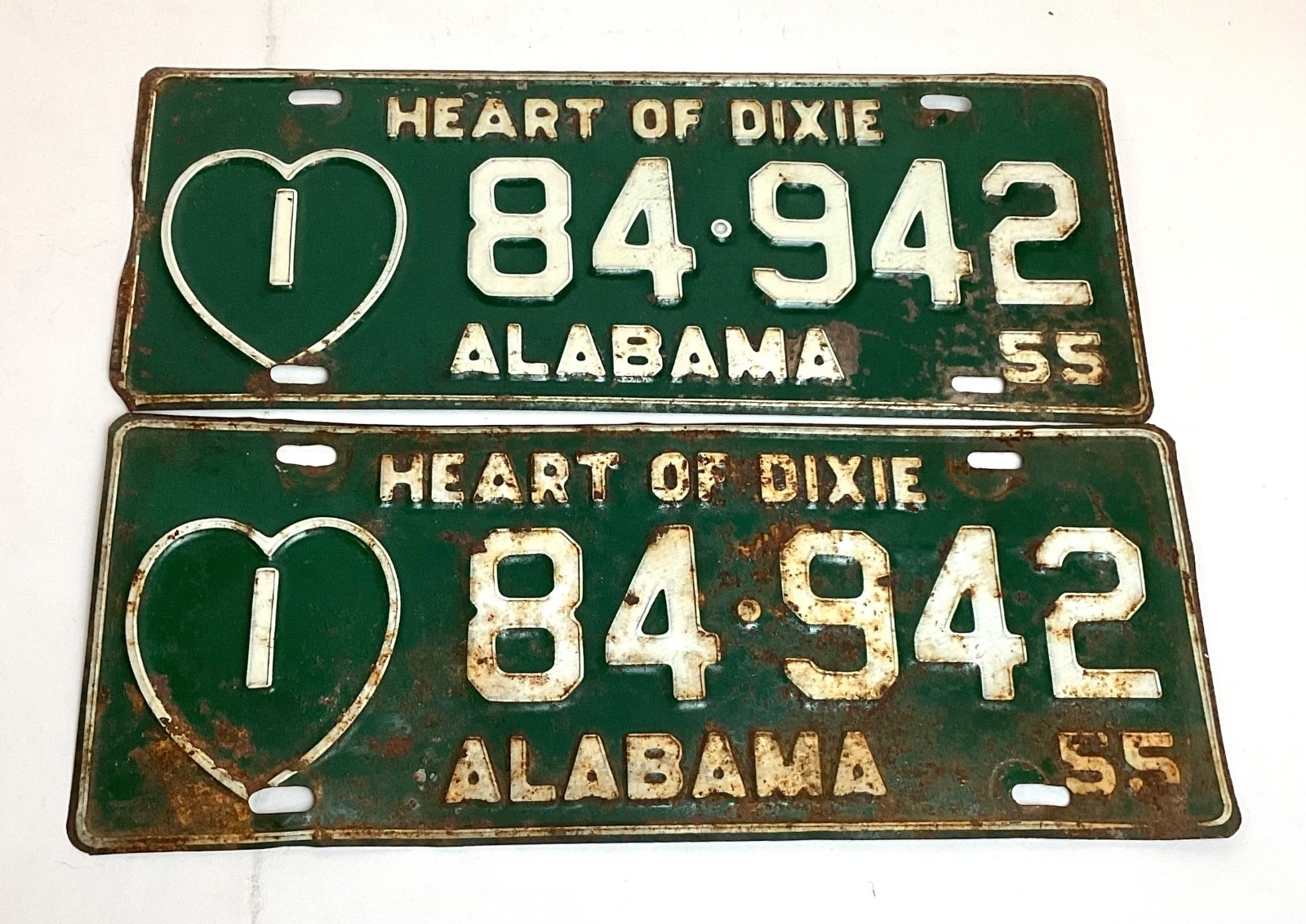 Lot of 2 Matching Vintage Original 1955 Jefferson County, Alabama 84942