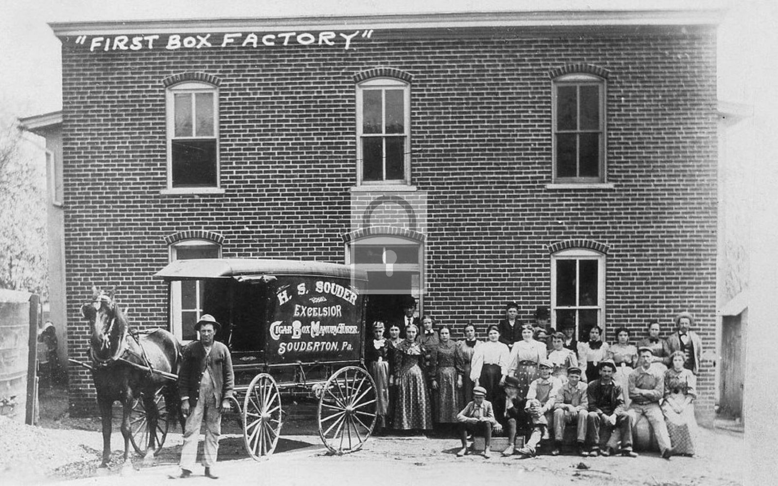 H S Souder Cigar Box Factory Souderton Pennsylvania PA - Reprint