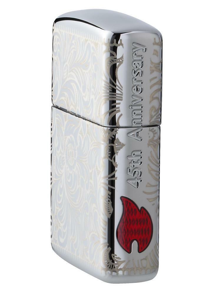 Zippo 360 Degree Laser Engraved 45th Anniversary Venetian, 49053, New In Box