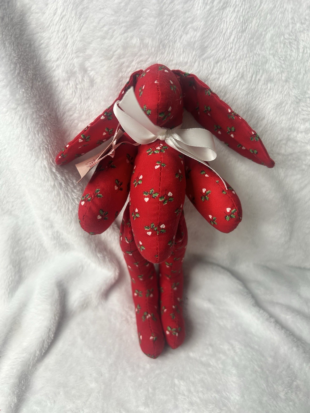Vintage Handmade The Bunny Factory Rabbit Fabric Plush Farmhouse Folk W/ Tag