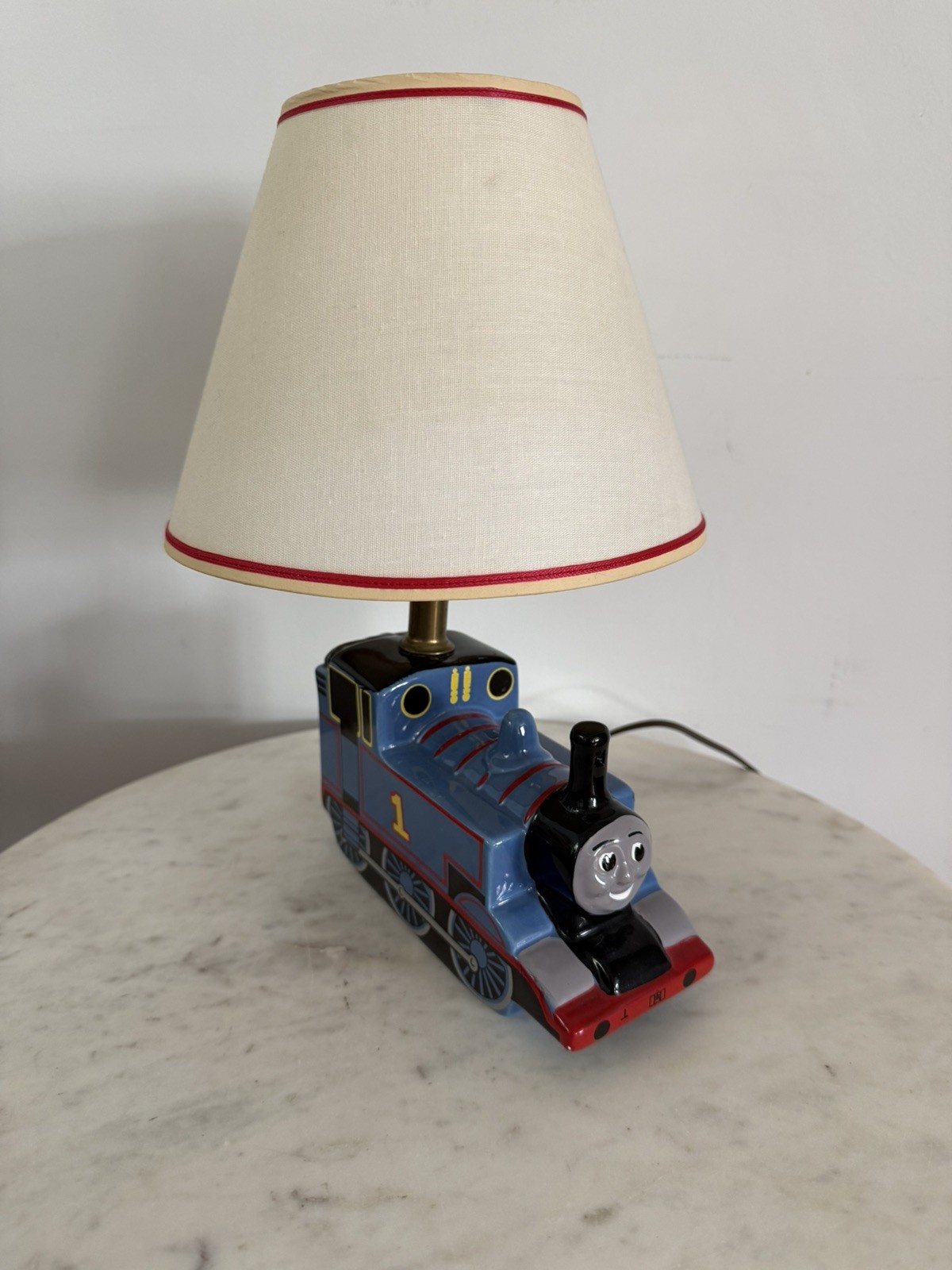 RARE Vintage 1980s Thomas the Tank Engine Ceramic Lamp Base Train Decor