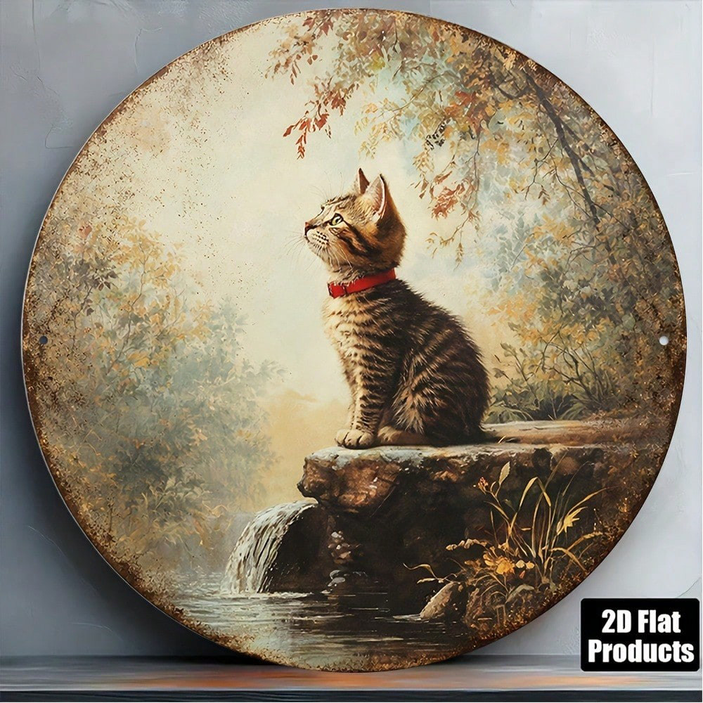 CIFbuy Vintage Tabby Cat Wall Art, \
