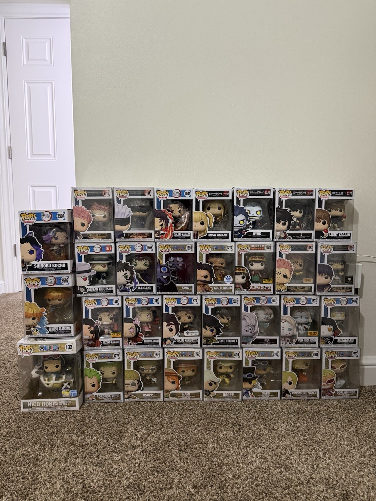 Funko Pop Animation Mixed Lot One Piece Demon Slayer Hunter x Hunter