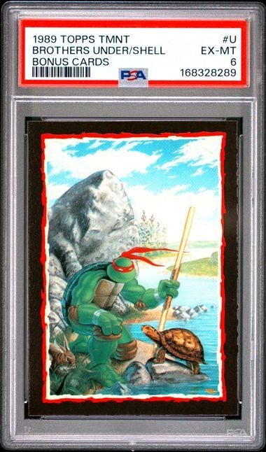 1989 Topps TMNT #U Brothers Under Shell : Collector\'s Edition Bonus Cards PSA 6
