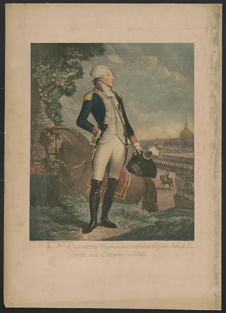 Photo:Paris France Marquis de Lafayette 1790 National Guard Military Print