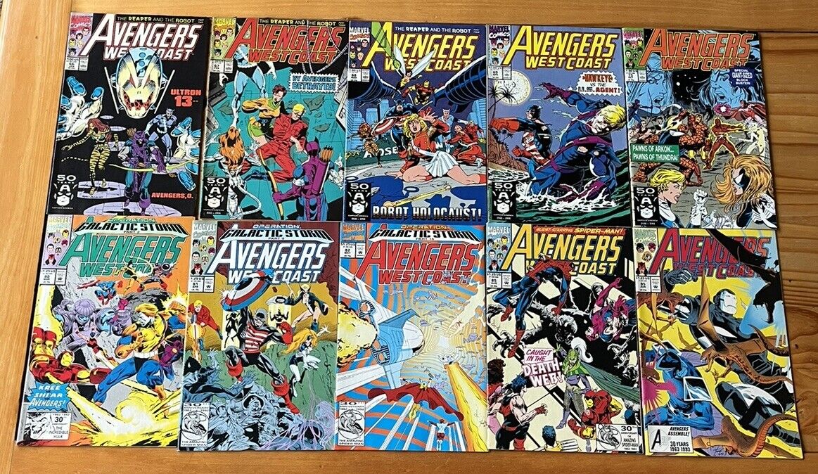 The West Coast Avengers 66-69,75,80-82,85,95 Ultron Spider-Man More See Pics