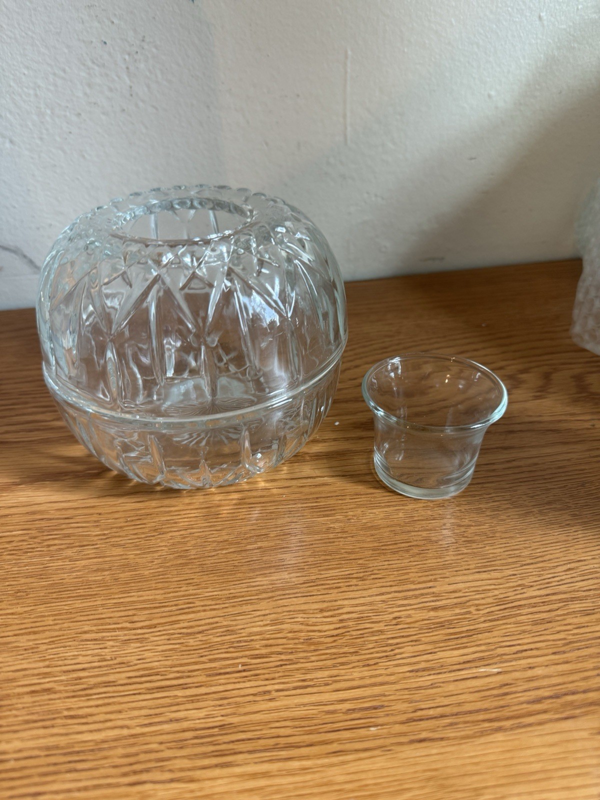 Vintage 1980’s Home Interior 3 Pc Round Cubist Fairy Lamp