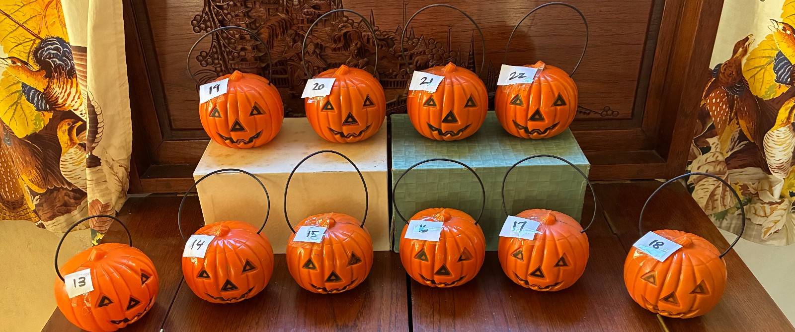 Vintage Sm Halloween Jack O Lantern Pumpkin Union Products No Light 3.25