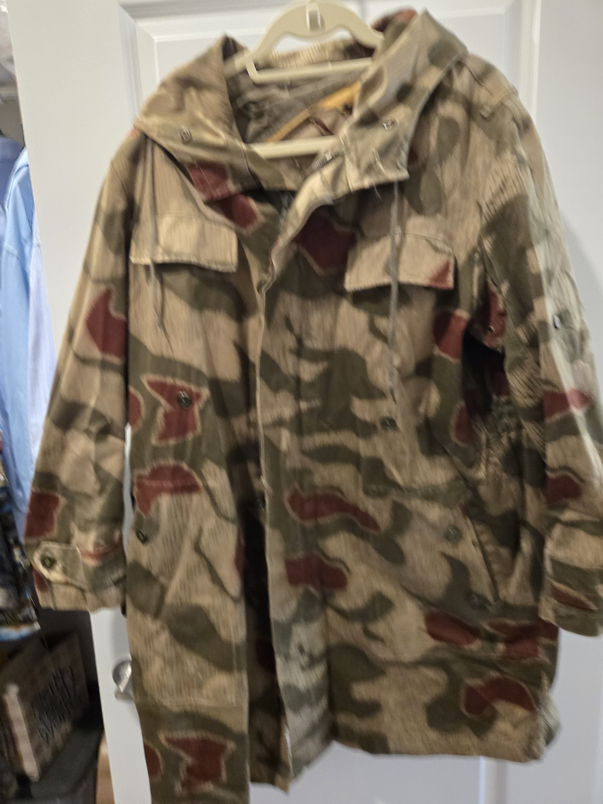 West German Bundesgrenzschutz (BGS) Vintage Camouflage Parka, Sumpftarn, Size  L