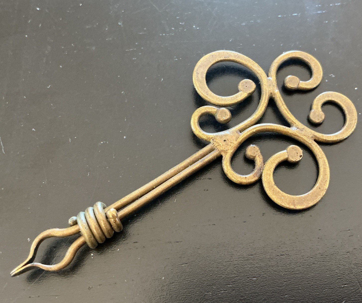 Vintage 1960s Handmade Pounded Brass Metal ROACH Joint CLIP Hippie 420