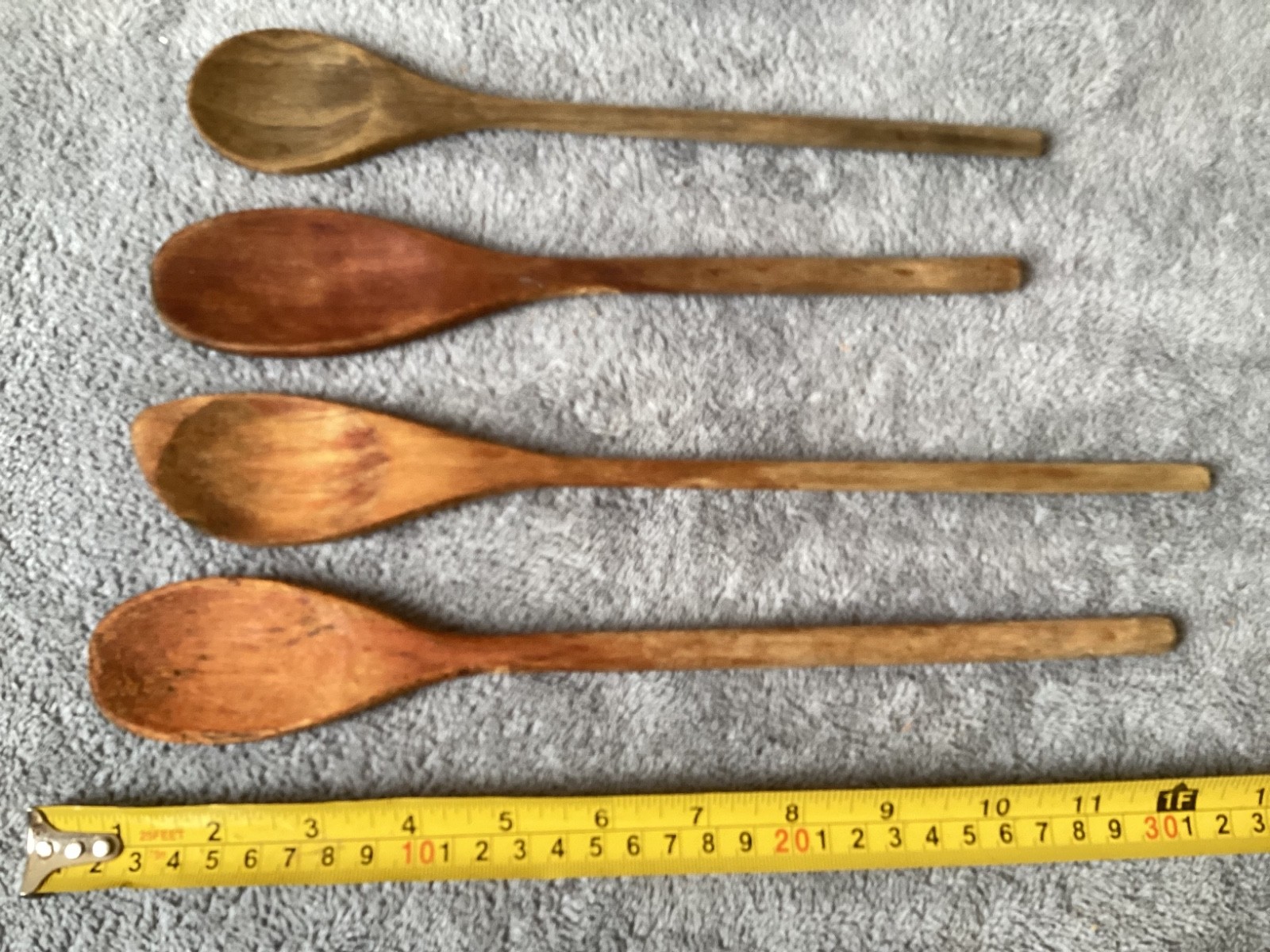 Vintage Wooden Spoon Set Lot Primitive Farmhouse Wood Utensils
