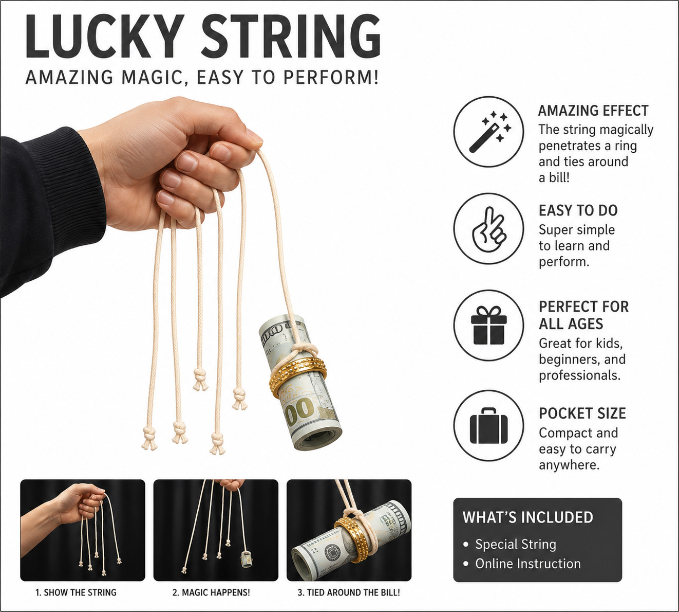 Lucky string Magic props