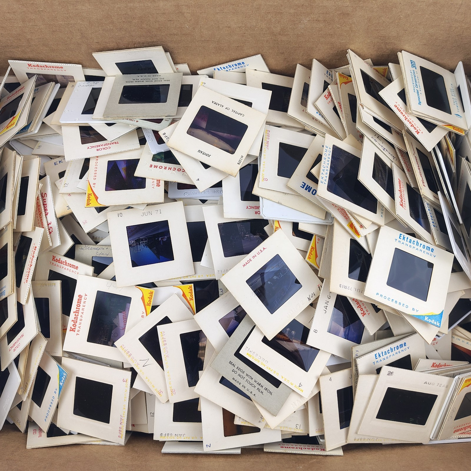 Lot of 100 Vintage 35mm Slides - Amateur and Professional - Random