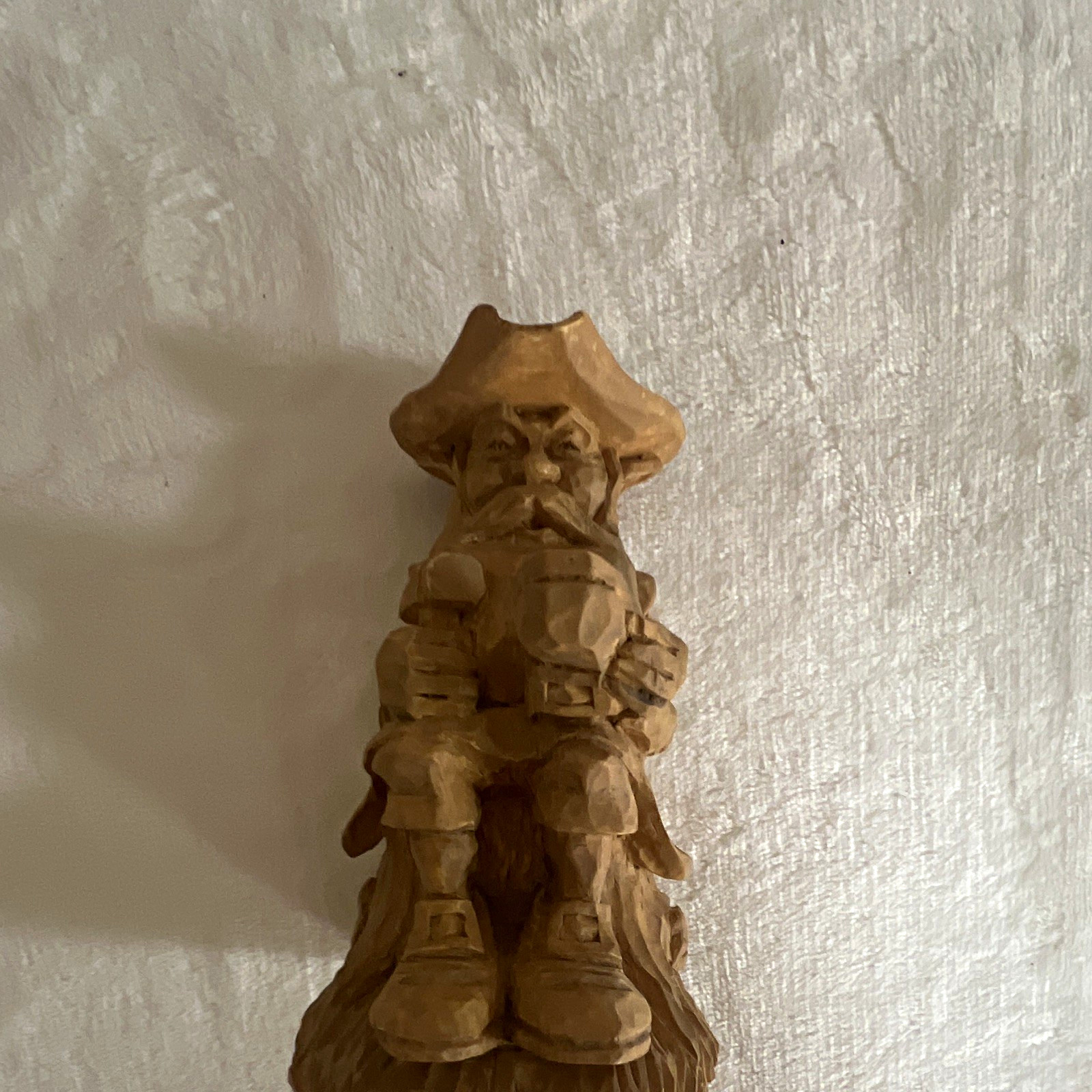 Hallmark Cowboy Figurine Statue, Carved Wood Look, Western Americana