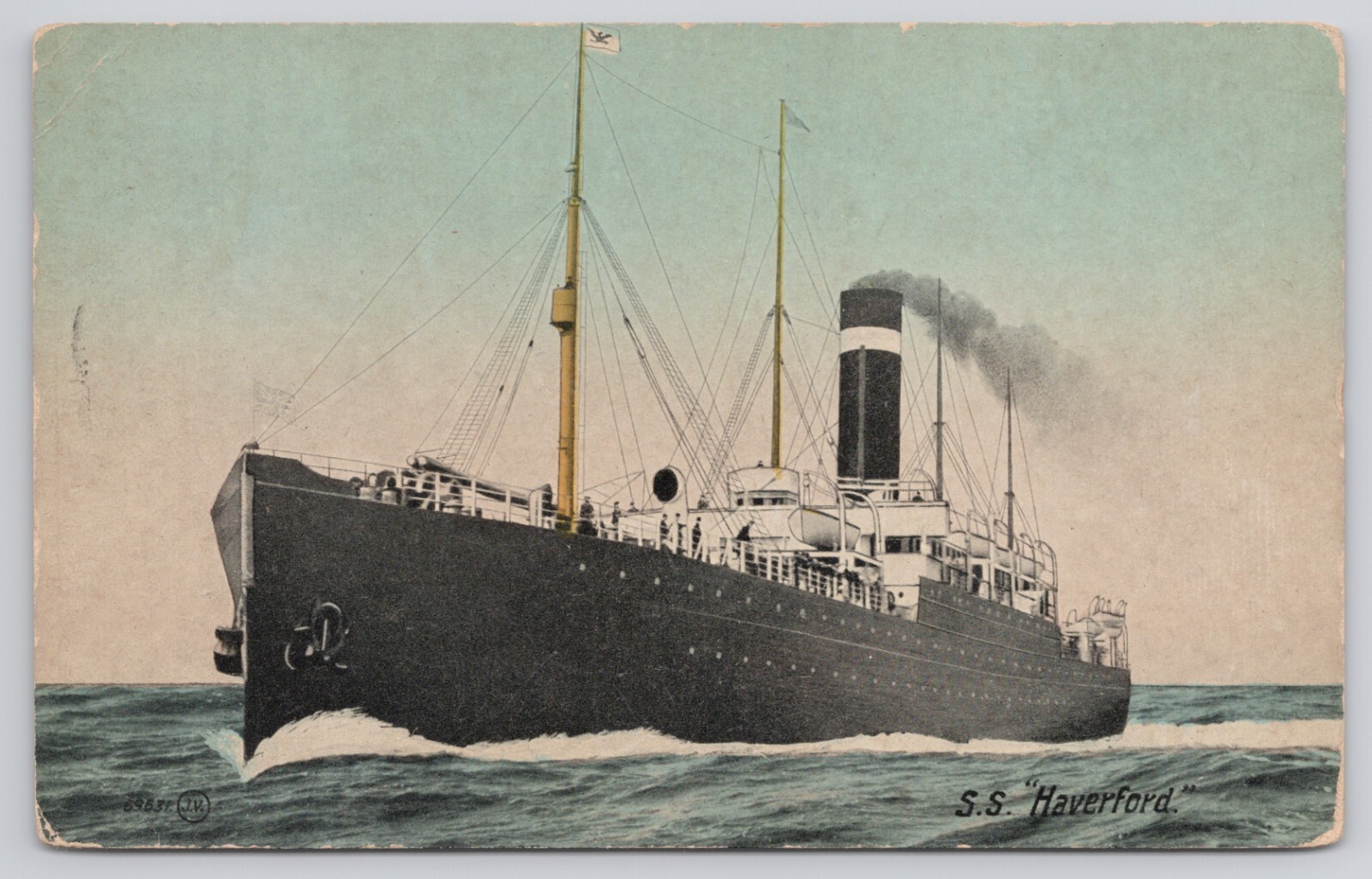 S S Haverford  Postcard Steam Ship Postcard