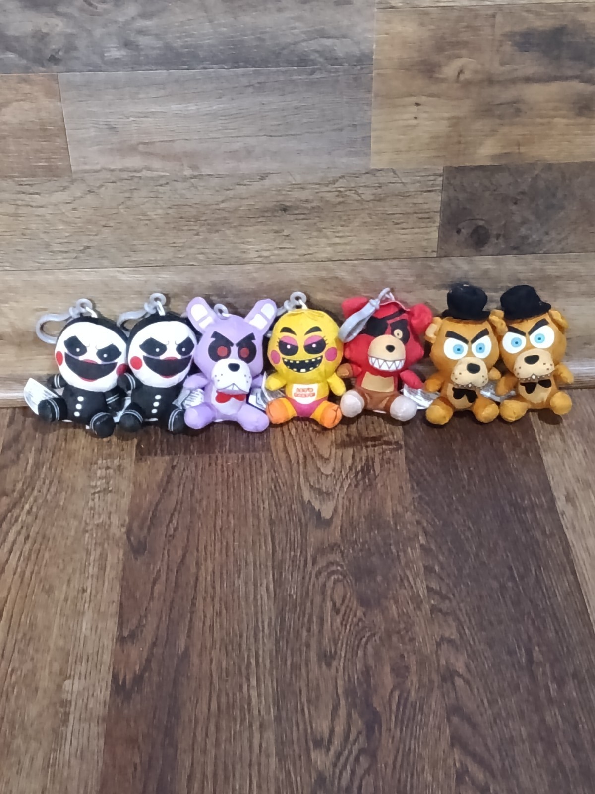 FNAF Plush Backpack Clips Series 2 Lot Of 7 Open Blind Bag Freddy Marionette New