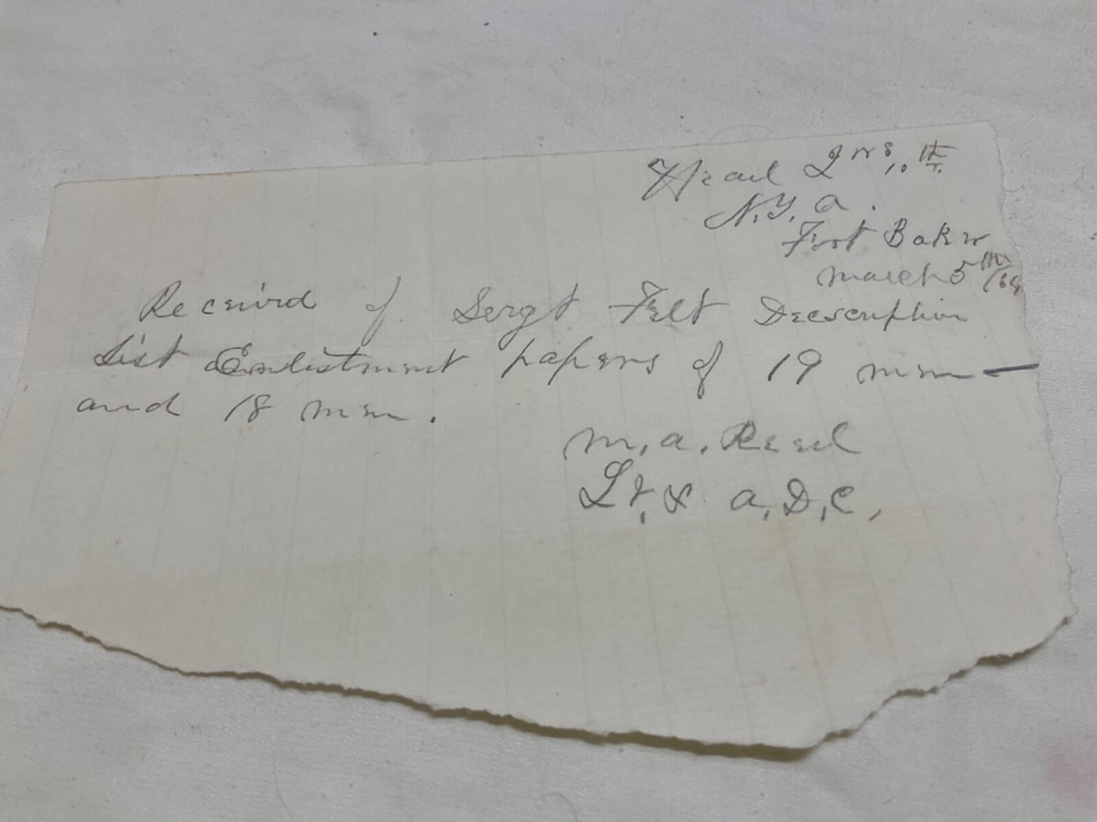 CIVIL WARS 4 ORDERS 10th NEW YORK V. FORT CAMP LYONS & FORT BAKER DE RUSSEY DIV