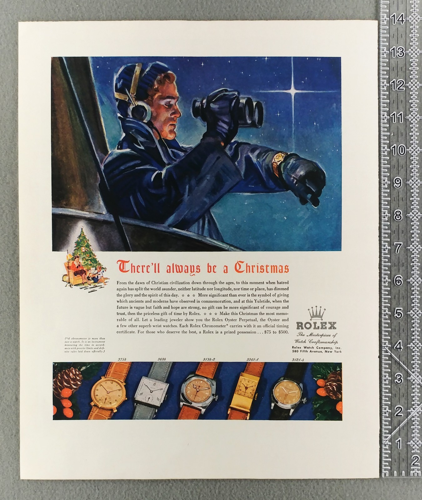 1942 Rolex Watch is a Prized Possession Original Christmas Vintage Ad