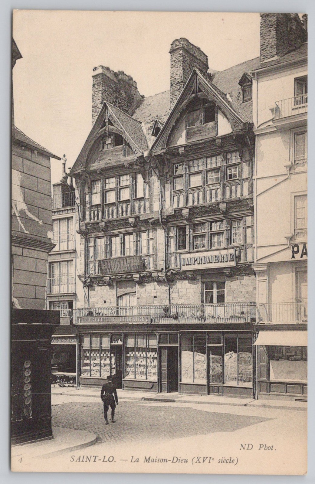 La Maison-Dieu, Saint-Lô, Normandy, France DB UNP Postcard