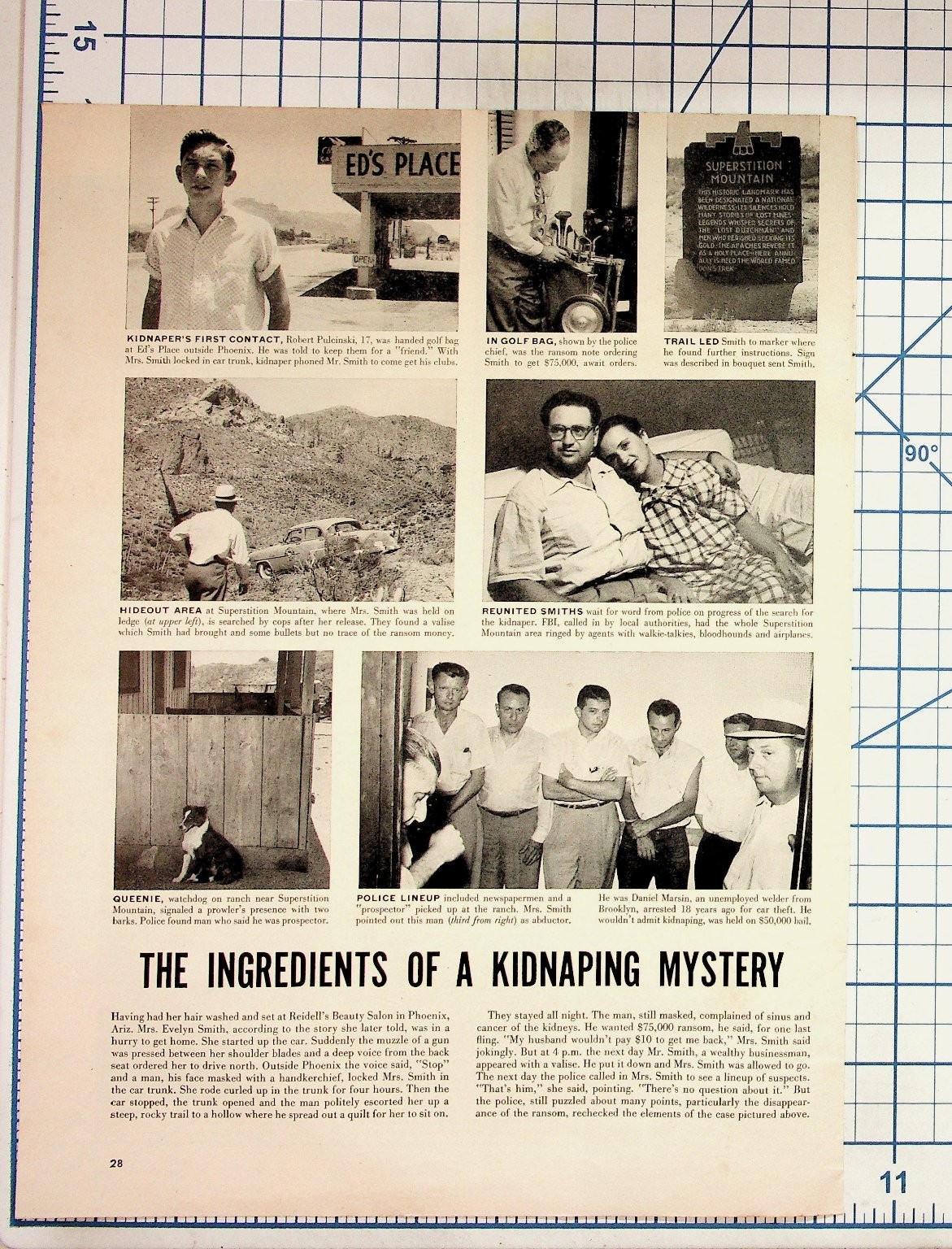 1950s Arizona Kidnapping Mystery Magazine Article Phoenix Superstition Mtn
