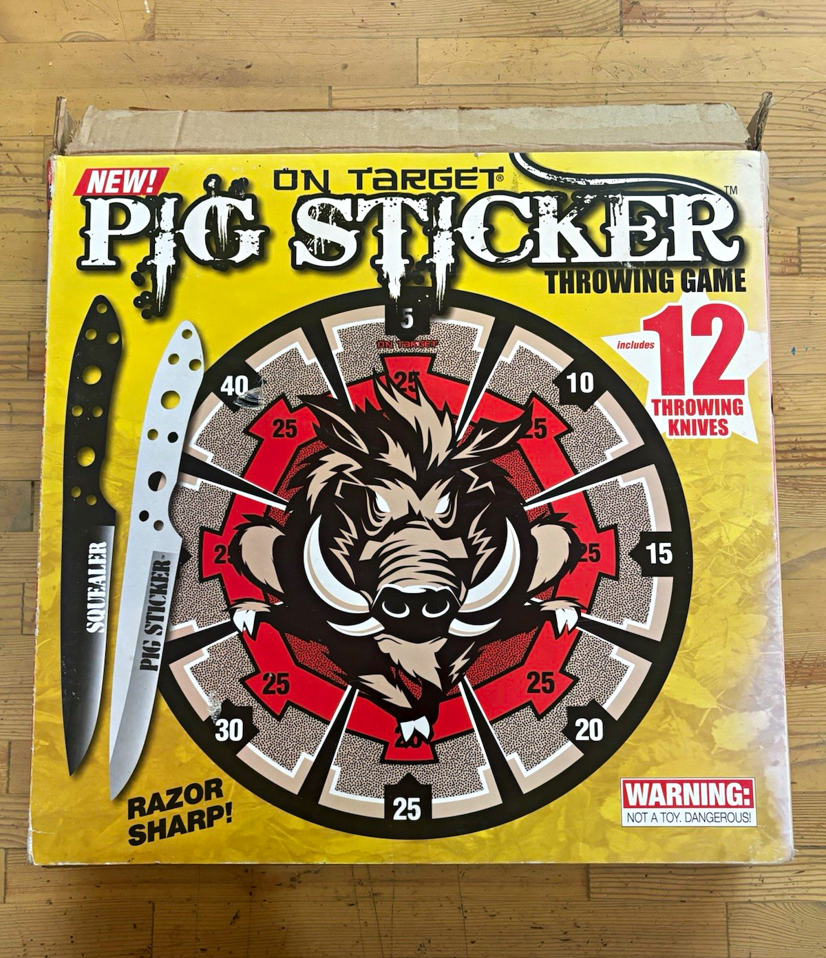 Vintage United Cutlery On Target “Pig Sticker” Throwing Game – Complete NOS set