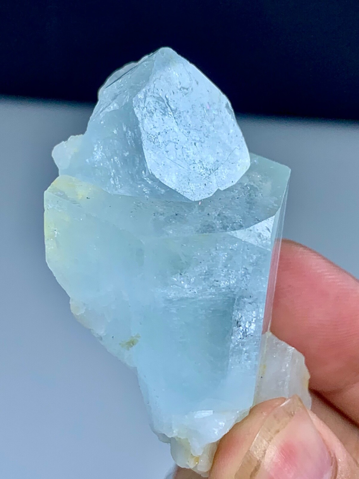 57 GM Natural Twin Terminated Aquamarine Crystal Specimen