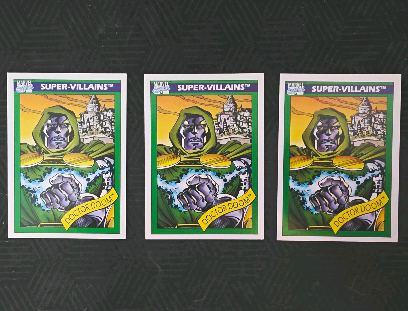 (3) 1990 1991 Impel Marvel Universe Series 1 Doctor Dr. Doom  Card #60 Lot MCU