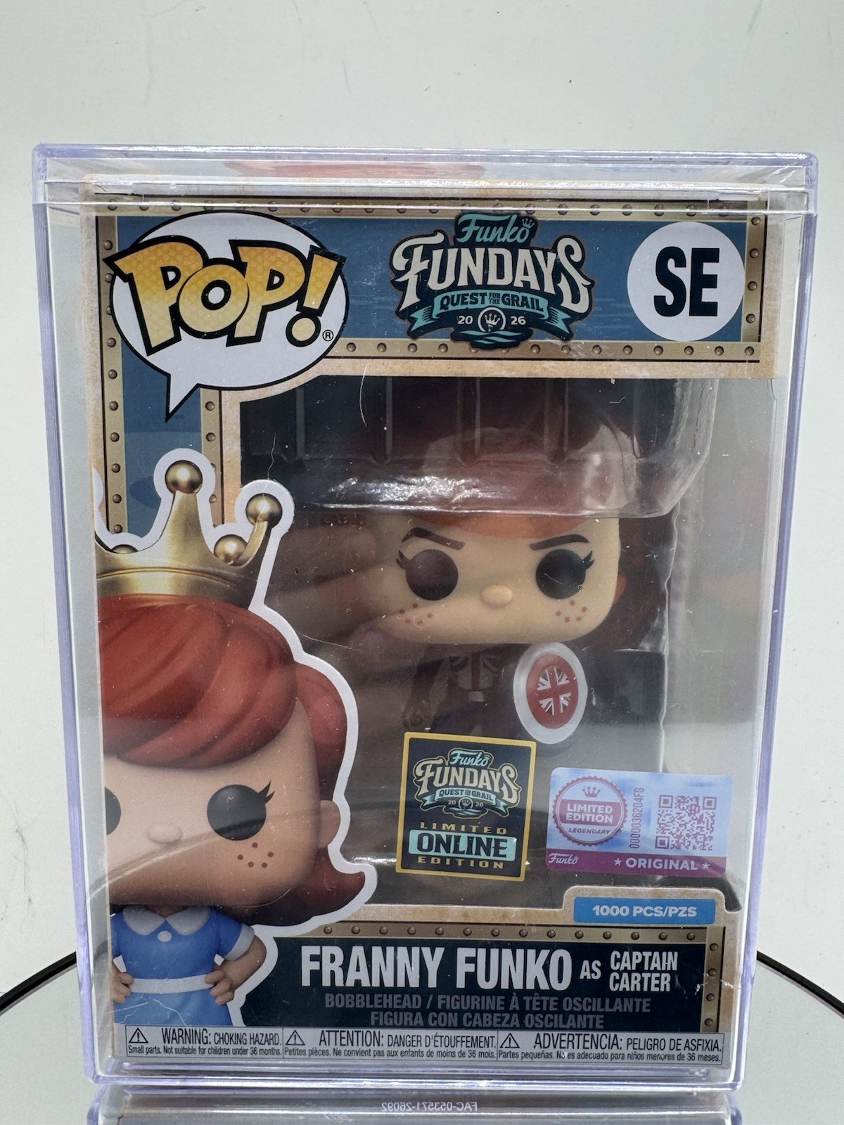 Funko Pop Fundays SDCC 2026 Online Franny Funko As Captain Carter LE 1000 SEALED