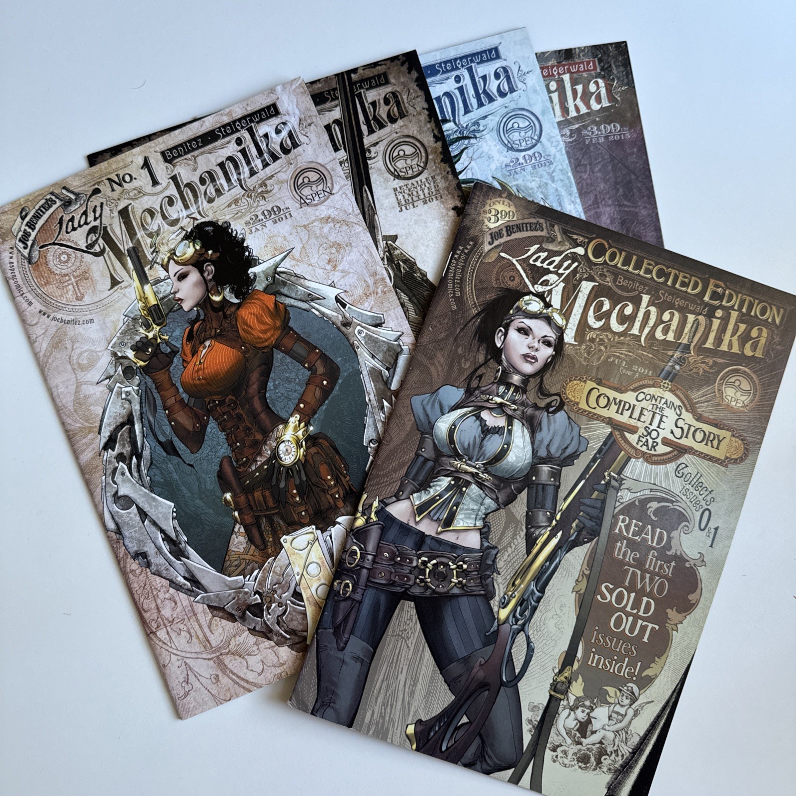Lady Mechanika #1-4 and Collected Edition #1 • 5 comic set • Aspen 2011 • VF+