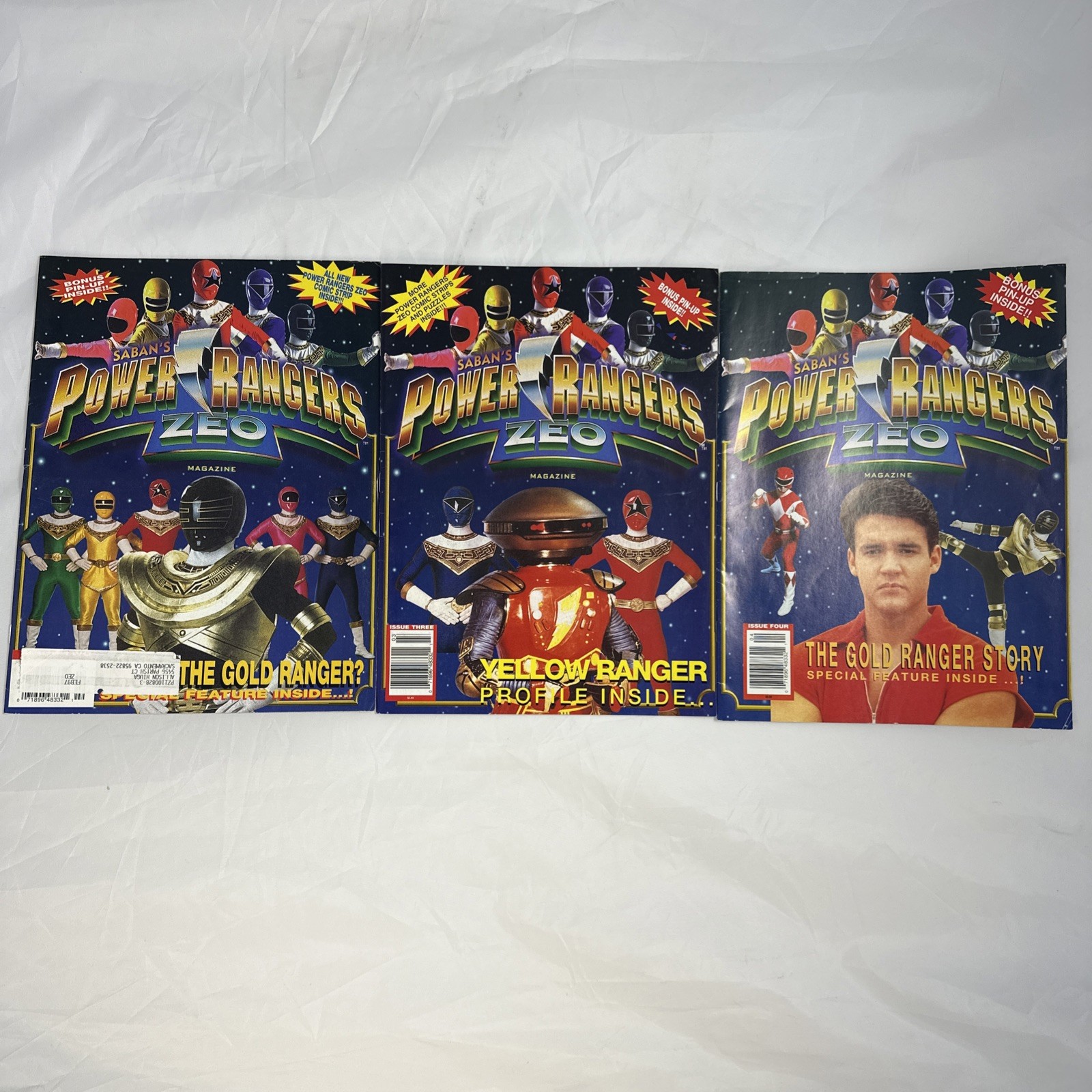 Saban’s Power Rangers Zeo Magazine Issue #2  #3 #4 Vintage 1990s