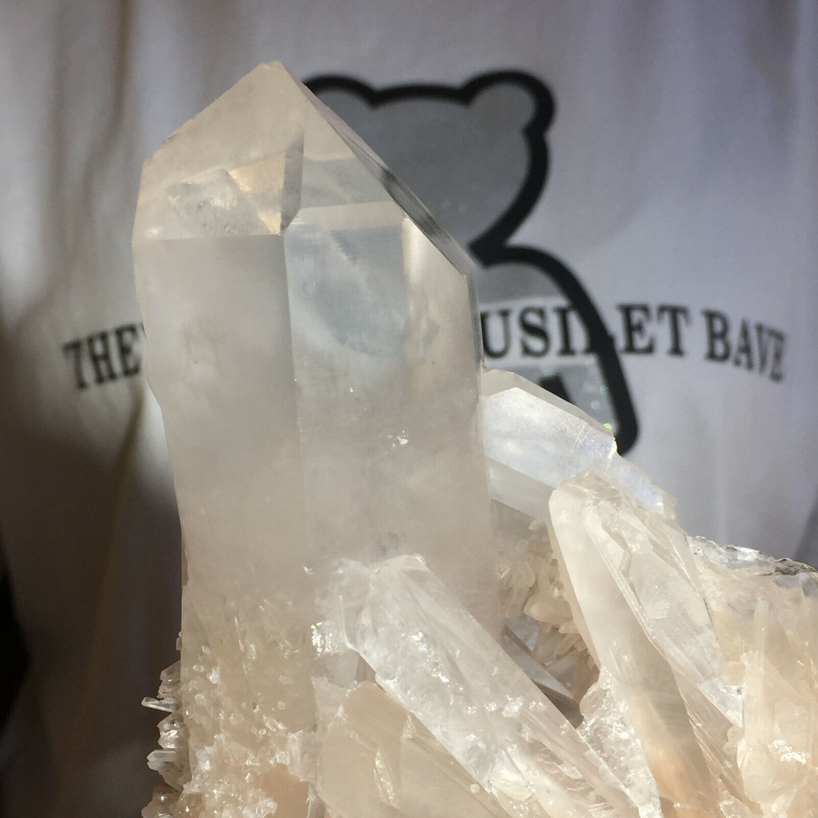 562g Beautiful Natural Clear White Quartz Crystal Cluster Rough Healing Specimen